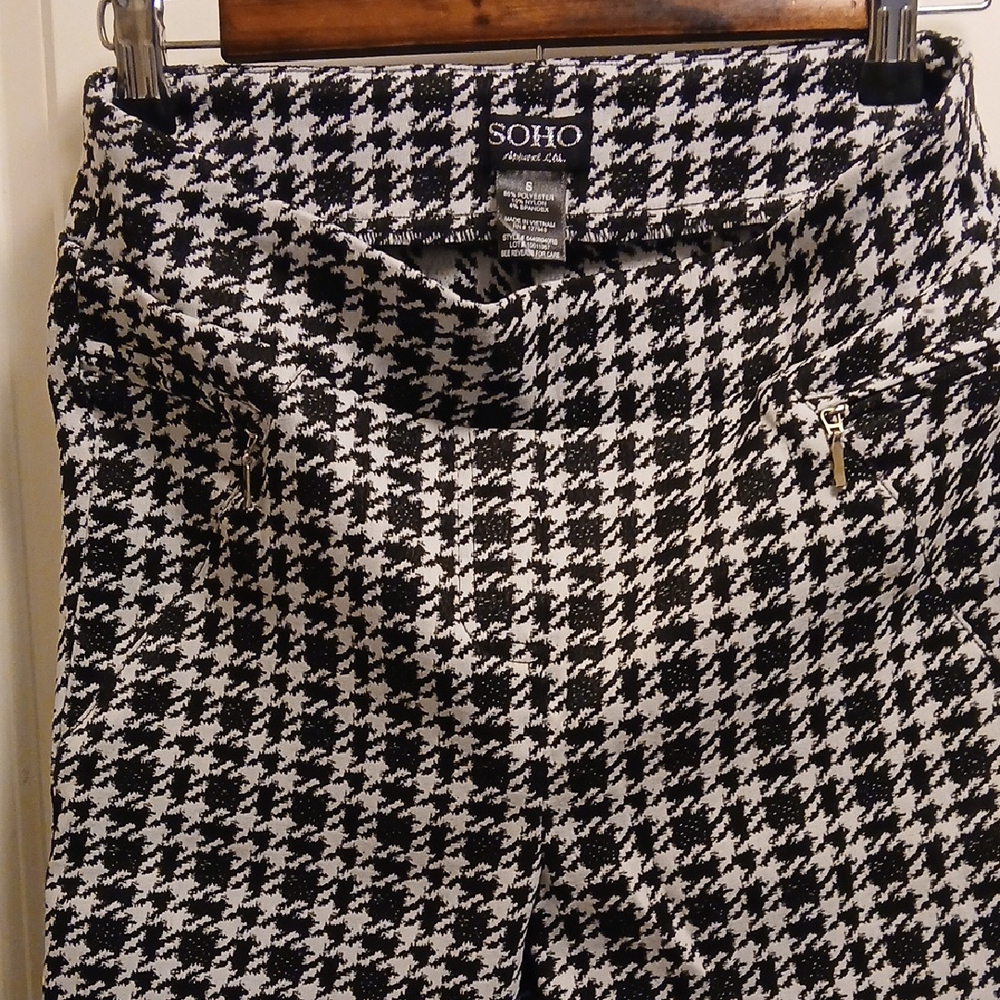 Soho Monochrome Houndstooth Trousers